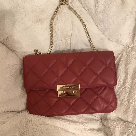 Michael Kors Handbags - Michael Kors shoulder purse. Red, barely used.